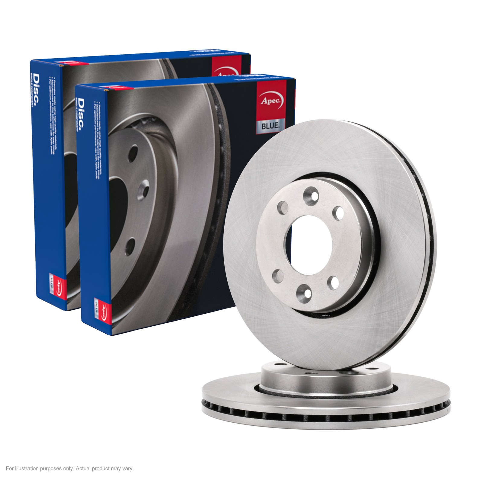 2x APEC Front Brake Discs for RENAULT CLIO III Grandtour 260mm Vented SDK6062