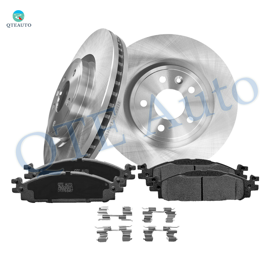 Set 6 Front Brake Disc Rotors 325-Ceramic Brake Pad Kit For 2009-2019 Ford Flex