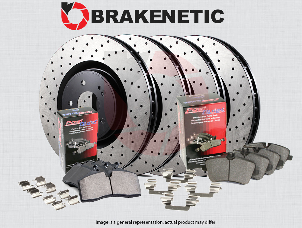 F&R BRAKENETIC Premium Drilled Brake Rotors + Ceramic Pads 56.44150.22
