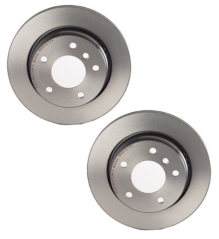 For BMW E36 E46 Pair Set of 2 Rear Brake Disc Rotors Solid Coated 272mm Brembo
