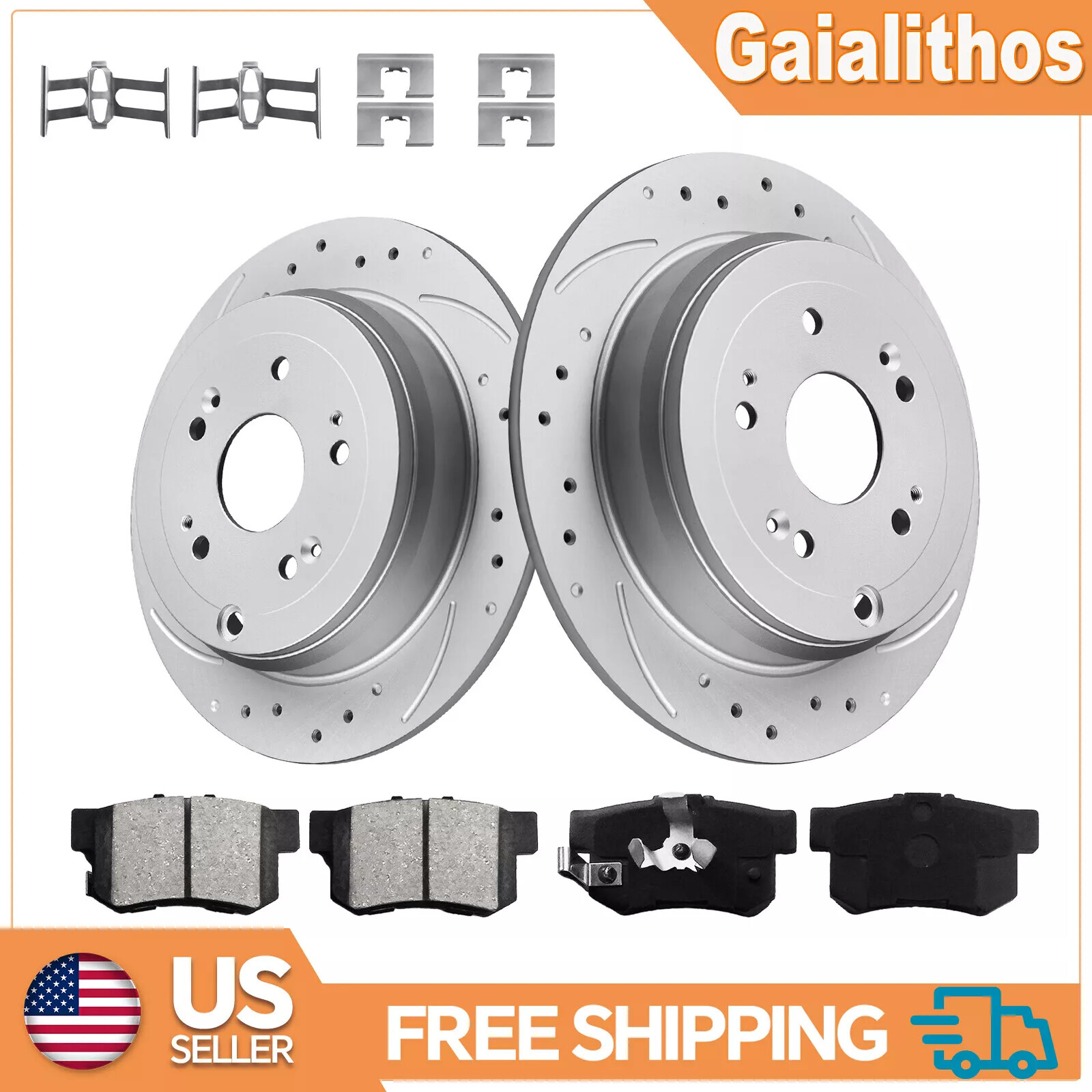 12″ Rear Disc Brake Rotor & Ceramic Pads for 2005 – 2012 2013 CR-V 2.4L 4-Door