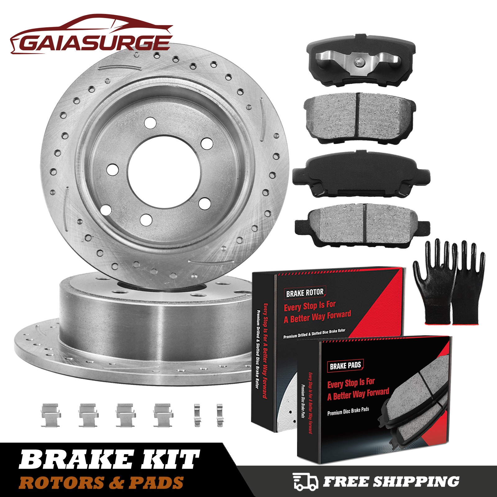 Rear Disc Rotors Brake Pads for Dodge Avenger Caliber Chrysler 200 Sebring