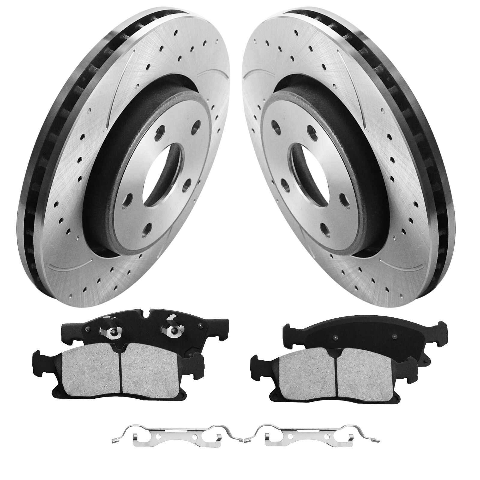 330mm Front Coated LD Brake Rotors & Pads for Dodge Durango Jeep Grand Cherokee