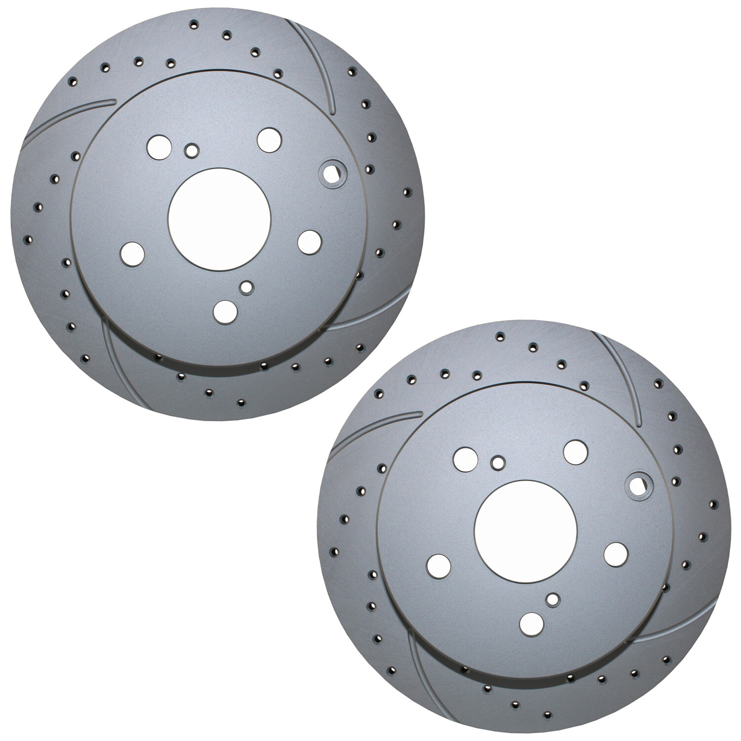 Bison Performance Pair Set Rear Drilled Coat 262mm Brake Rotors for Hyundai Kia