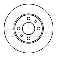2x Brake Discs Pair Solid fits ABARTH 500 1.4 Rear 2008 on 240mm Set KeyParts
