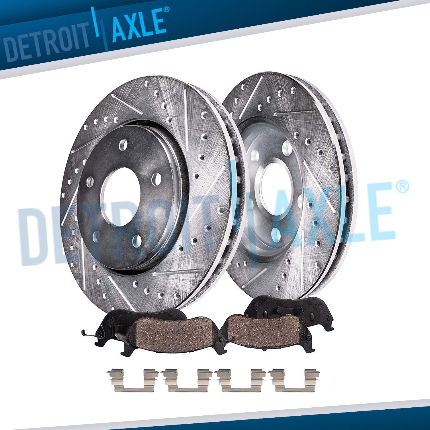 Rear Drilled Disc Brake Rotors Pads for 2018 2019 Buick Regal Sportback TourX