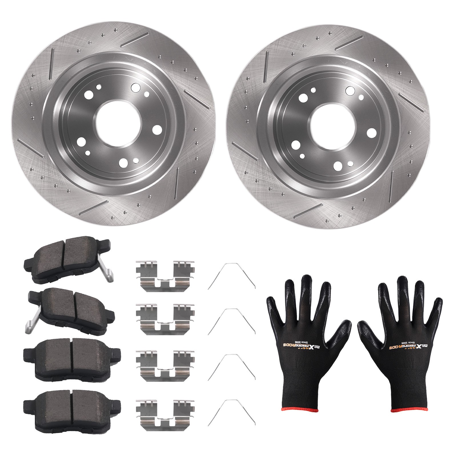Rear Brake Rotors + Ceramic Brake Pads for Acura TSX 2009 2010-2014 S31479 D1336
