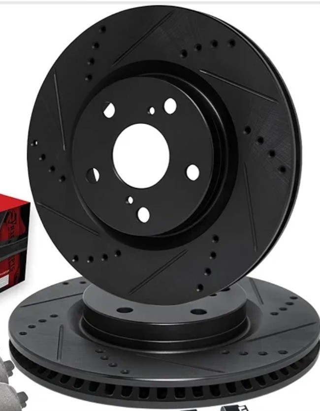 Ford Police Interceptor 13-19 Front Brake Rotor Set eLINE Drilled & Slotted