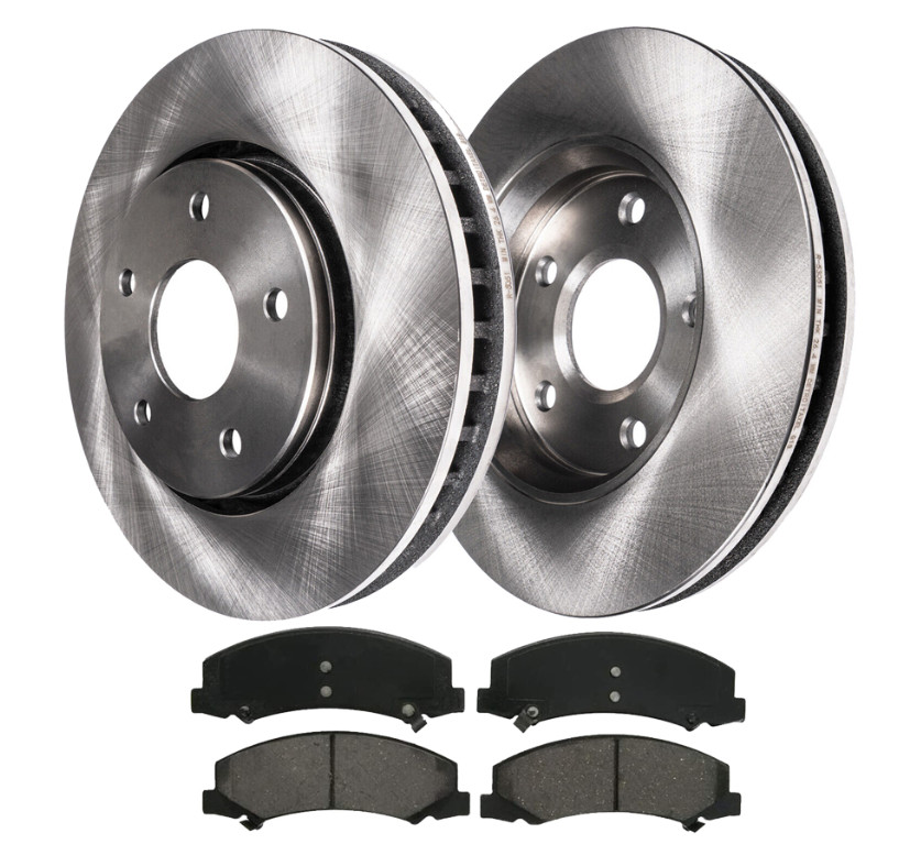 For 2011-2016 Chevy Impala Front Disc Rotors and Ceramic Brake Pads Front Rear