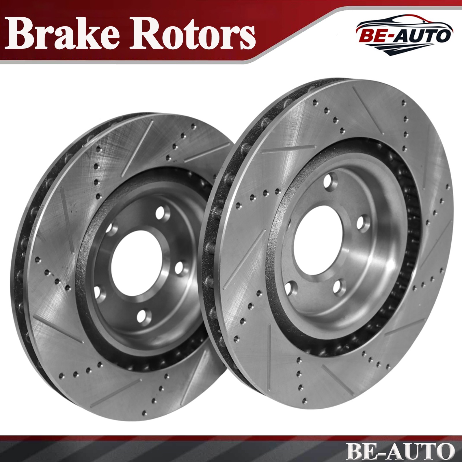 325mm Front Drilled Brake Rotors for Cadillac XLR 2005-2007 Chevy Corvette Pair