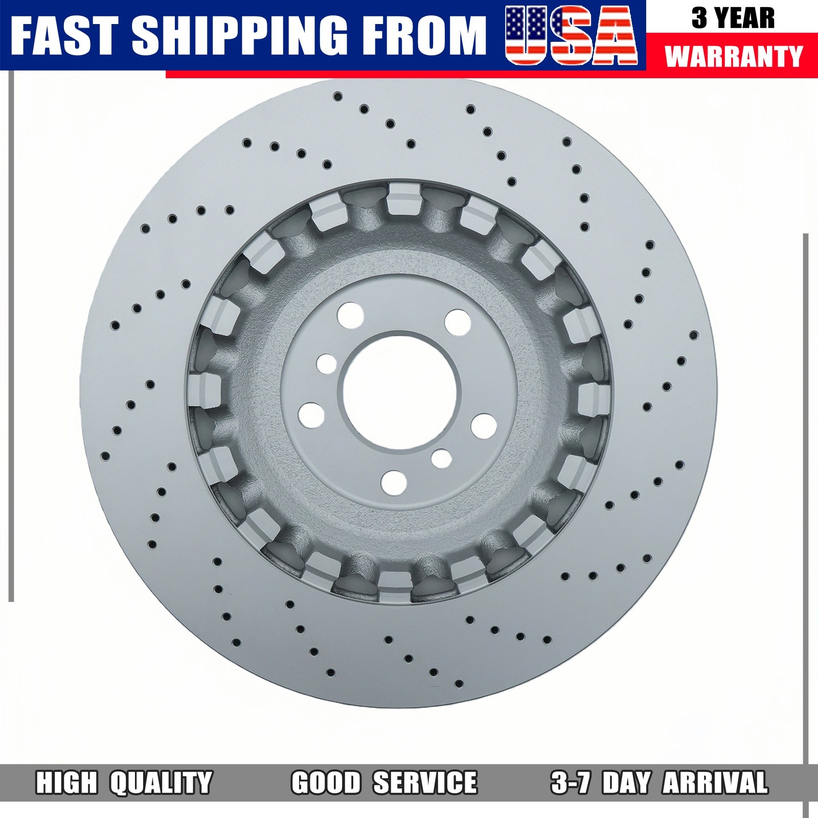 4PCS Front & Rear Vented & Drilled Disc Brake Rotors For BMW F06 F10 F12 M5 M6