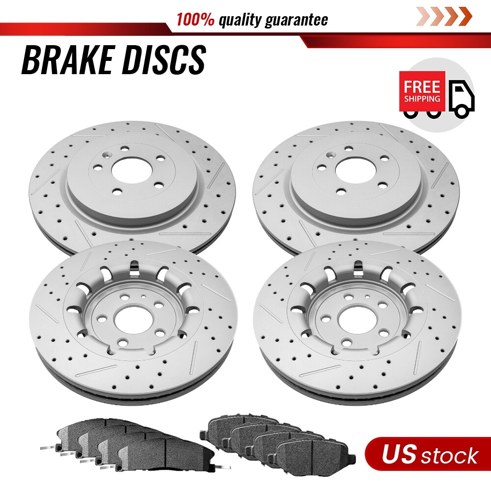 Front & Rear Rotors and Brake Pads for Ford Explorer Flex Taurus Lincoln MKT MKS