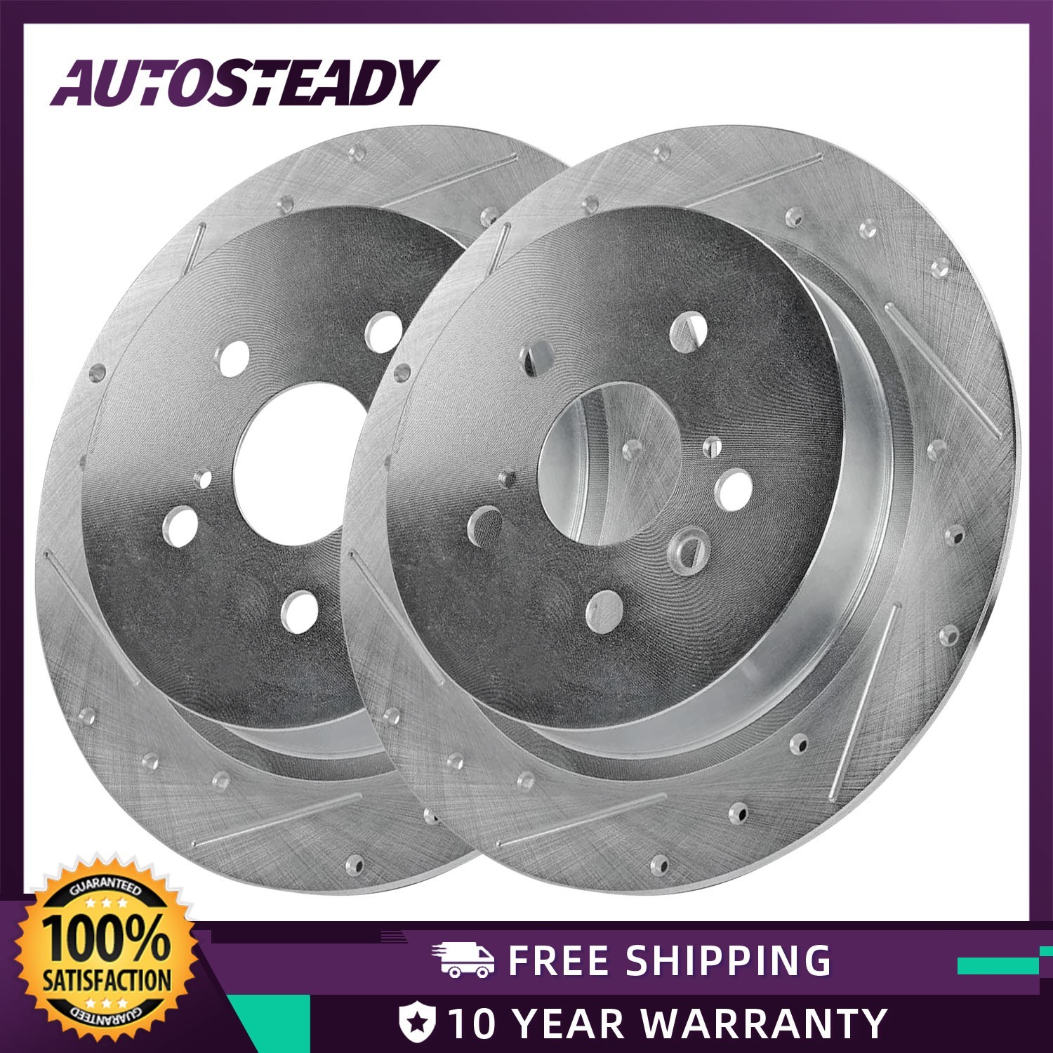 12.17″ Rear Drilled Slotted Brake Rotors Kit for Toyota Highlander 2008 – 2013