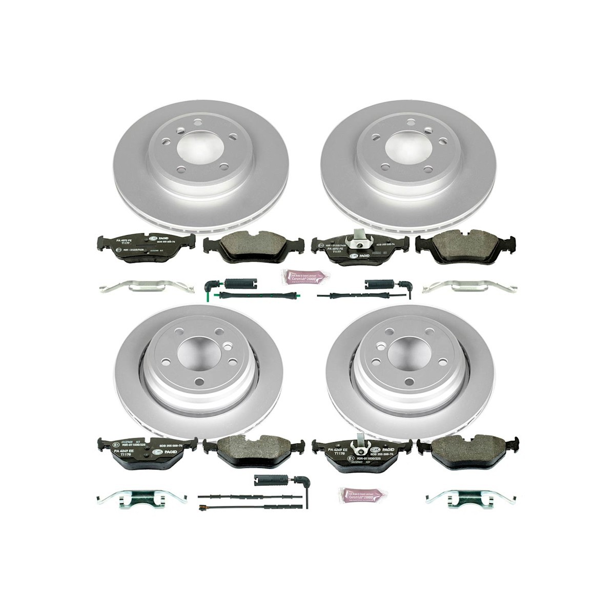 ESK871 Powerstop 4-Wheel Set Brake Disc and Pad Kits Front & Rear for 325 323