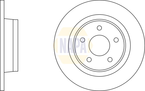 2x Brake Discs Pair Solid fits FORD TOURNEO CONNECT 1.8 Rear 02 to 13 278mm Set