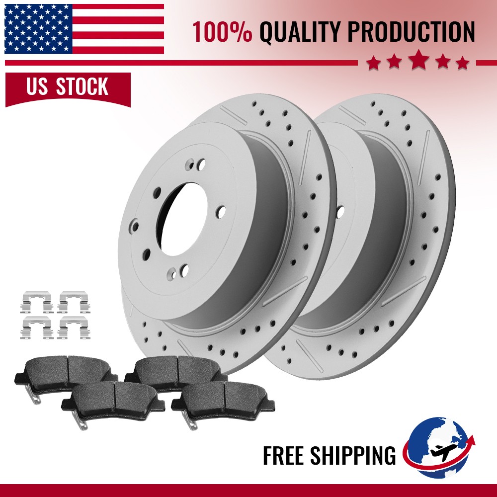 11.89 inch Rear Disc Rotors + Ceramic Brake Pads For Tucson 2016-2021 Sportage