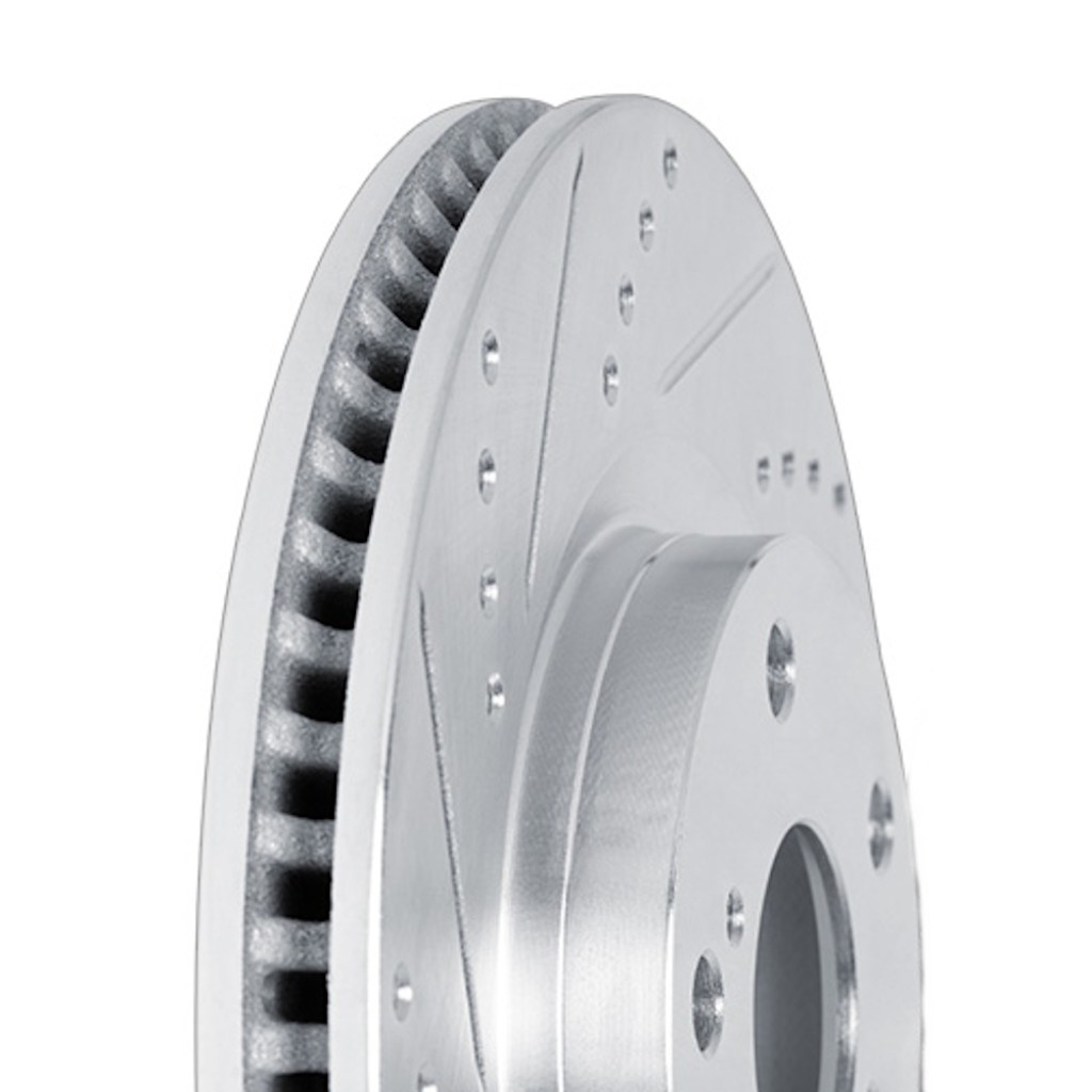 For BMW X5 2019-2023 Rotor Set Front | Cast Iron | Silver | Drilled and Slotted