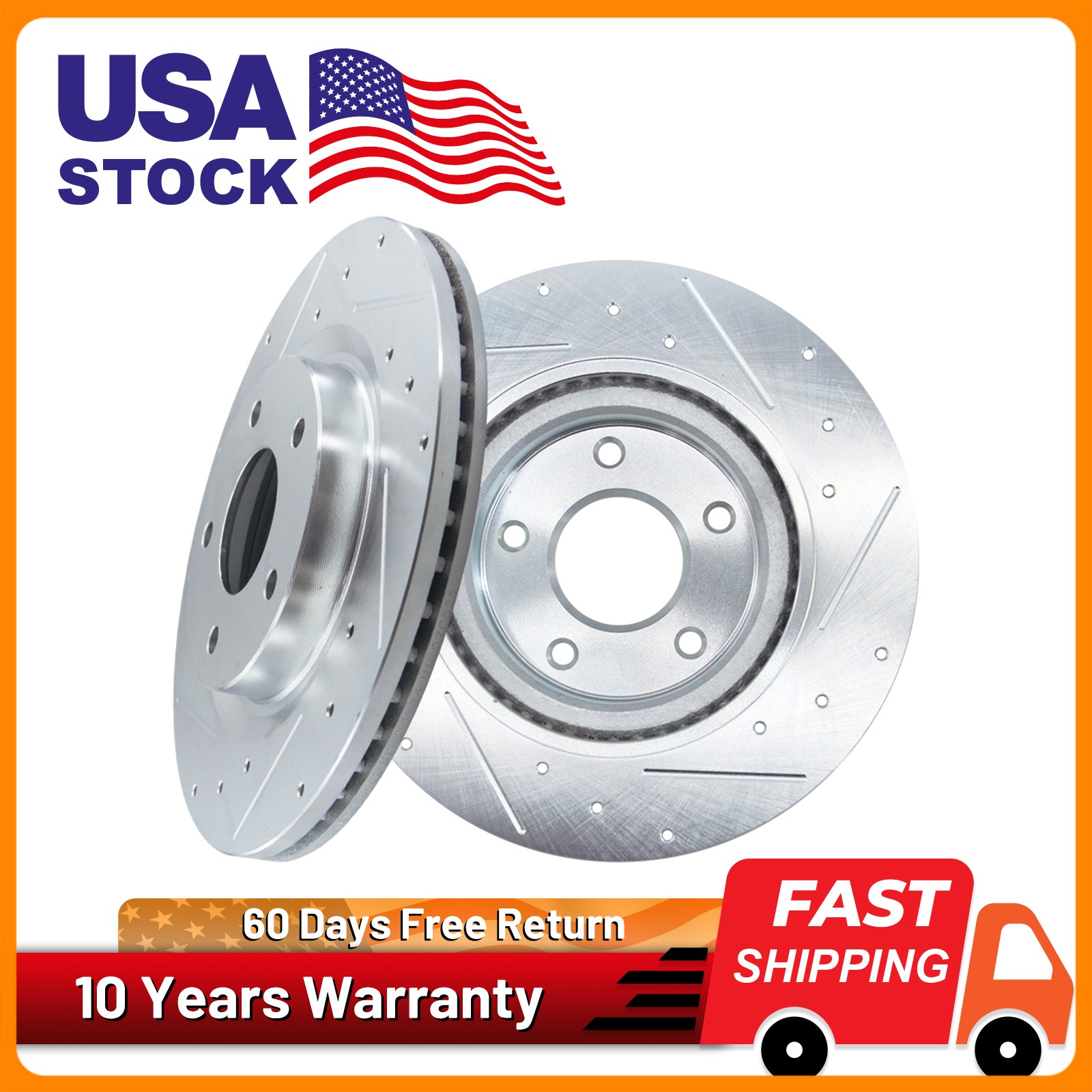 Front Brake Disc Rotors Drilled ＆ Slotted for Nissan Altima S/SL/SR/SV/SE 2.5L