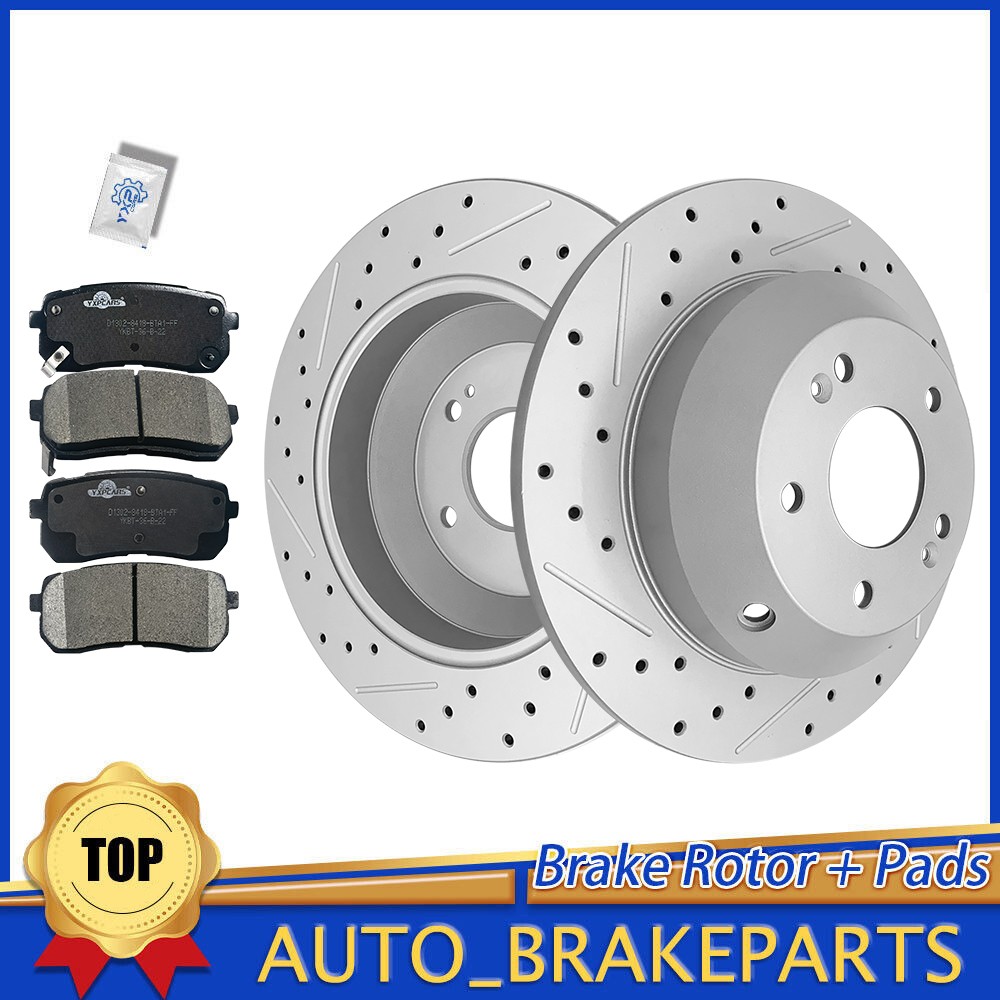 11.89 inch (302mm) Rear Disc Brake Rotors Ceramic Pads for 2015- 2020 Kia Sedona