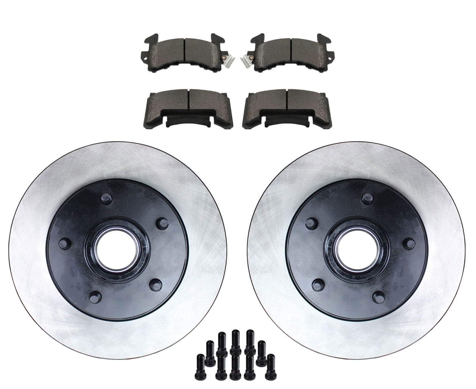 Front Disc Brake Rotor & Hub Assembly w/ Replacement Pads