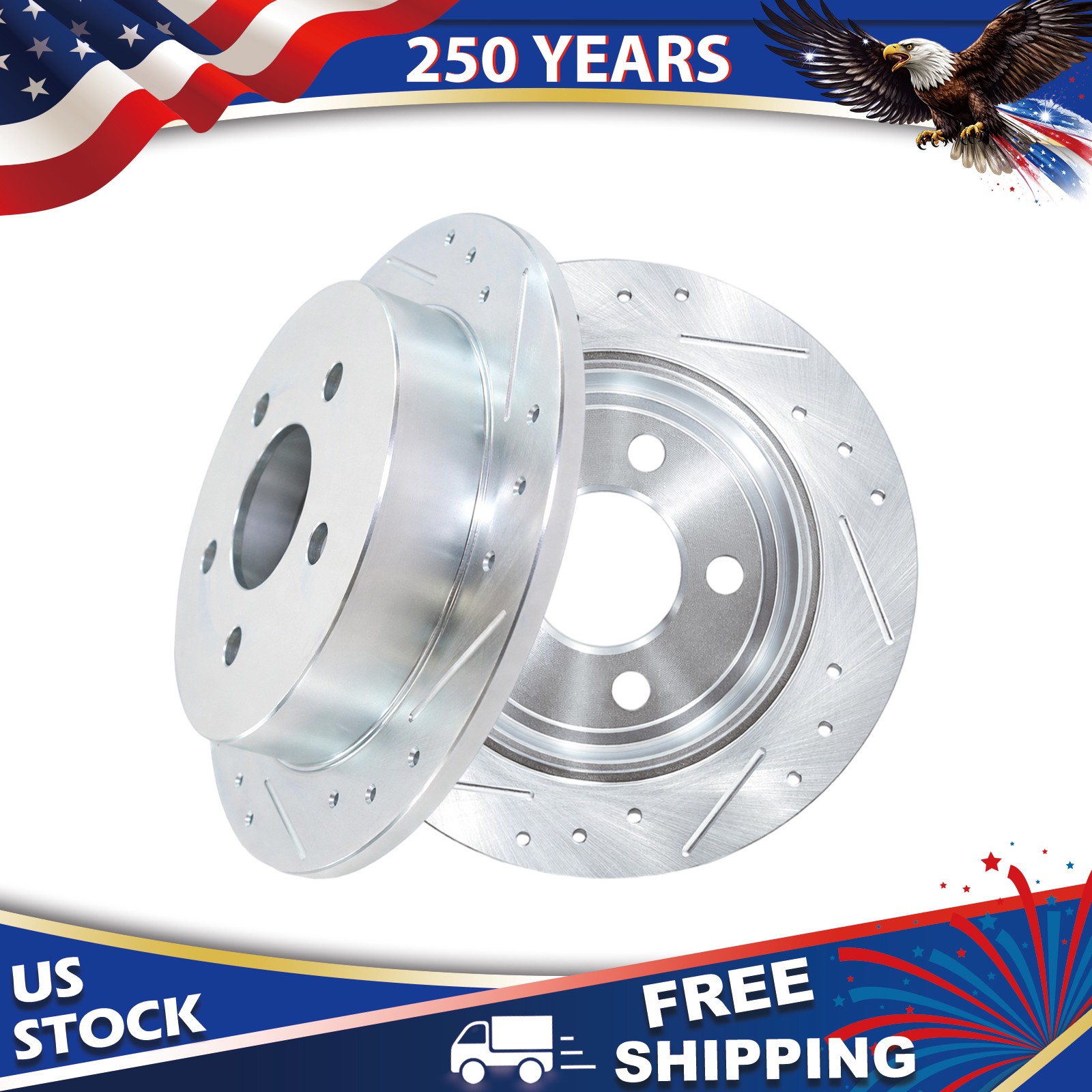 10.95″ Rear Drilled Brake Rotors for Century Regal Impala Monte Carlo Grand Am