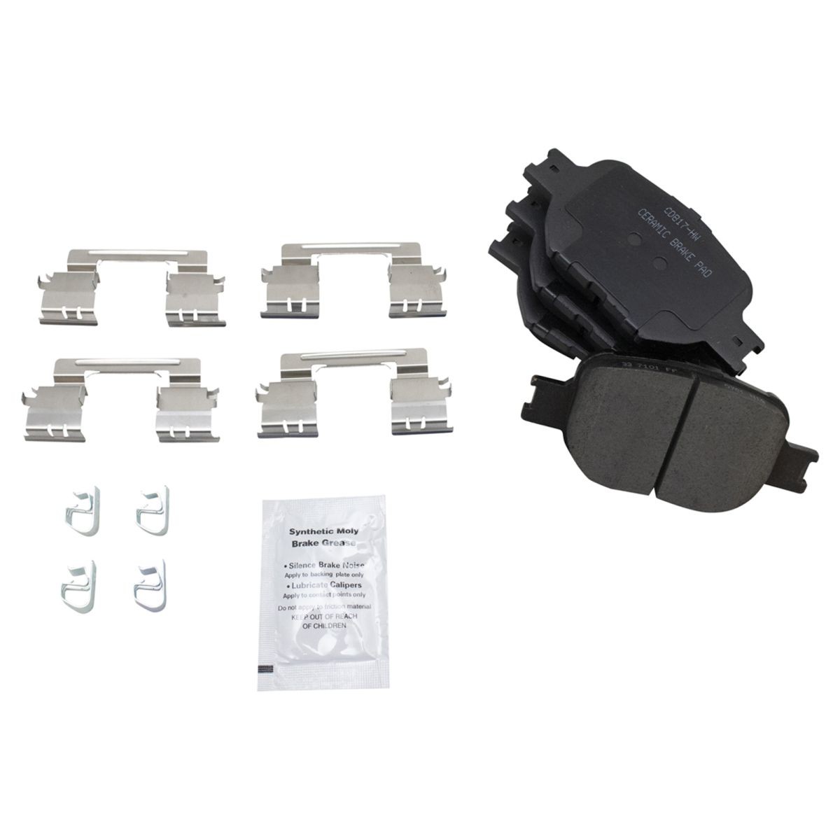 TRQ Performance Drilled Slotted Rotor & Ceramic Brake Pad Front & Rear Kit