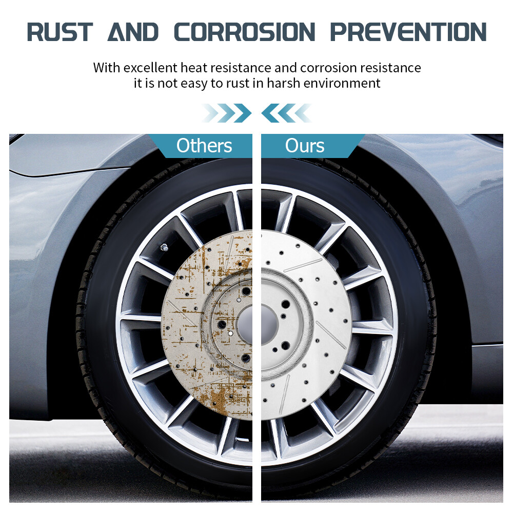 Front & Rear Drilled Rotors Ceramic Pads for Hyundai Elantra Veloster Kia Forte5