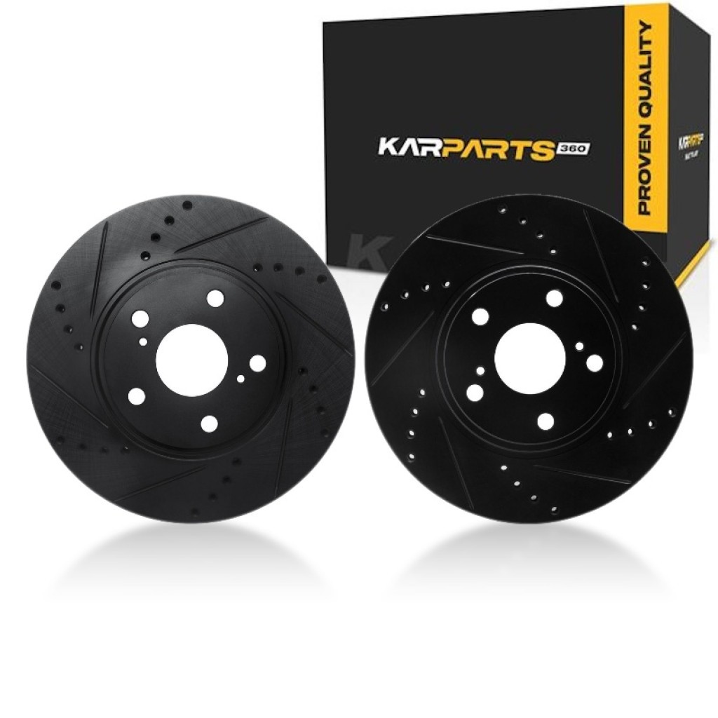 For Lexus RX300 1999 00 01 02 2003 Rotor Set | Black | Drilled And Slotted