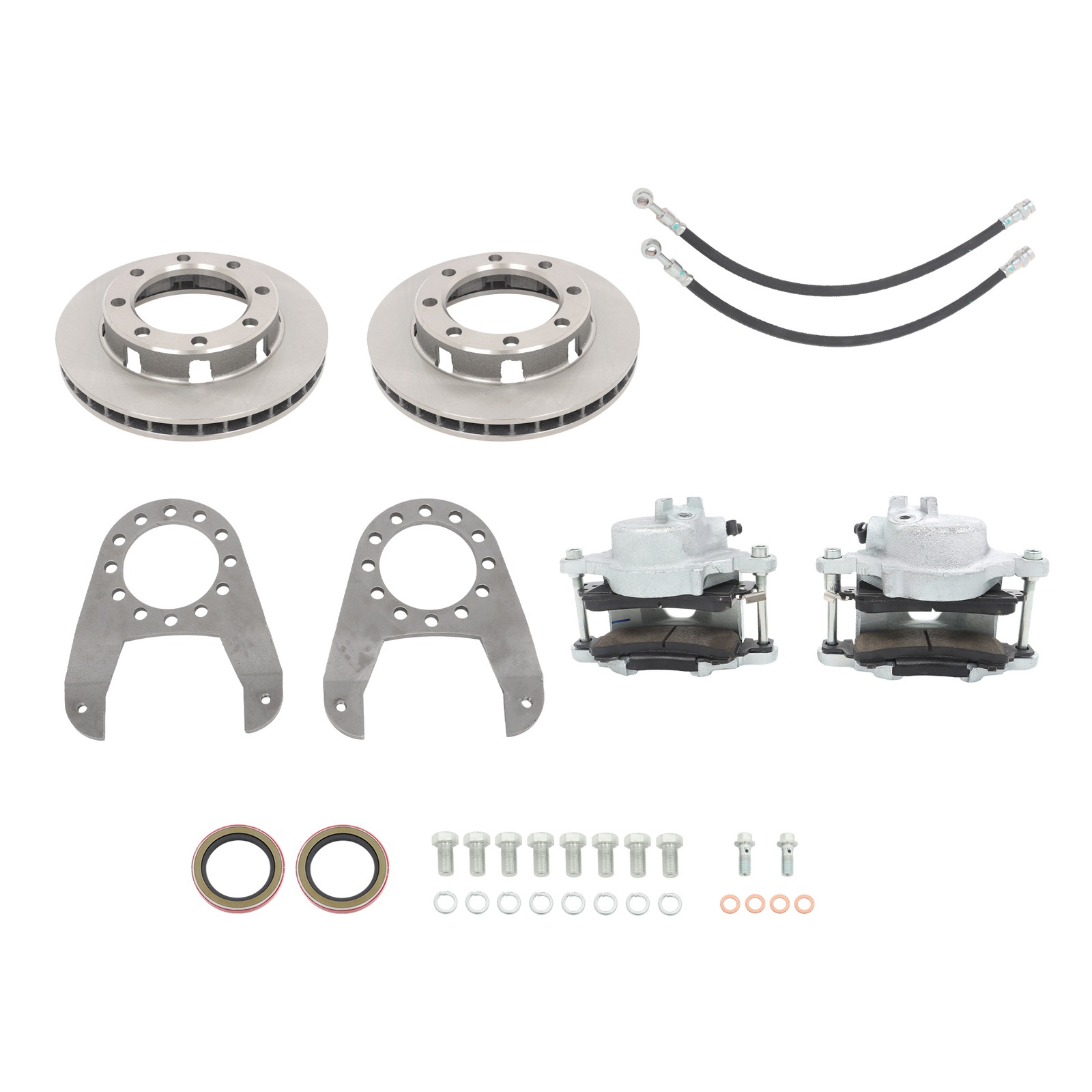 14 Bolt Complete Disc Brake Conversion Kit 10.5 SRW For GM 1973-1988 Disk Brakes