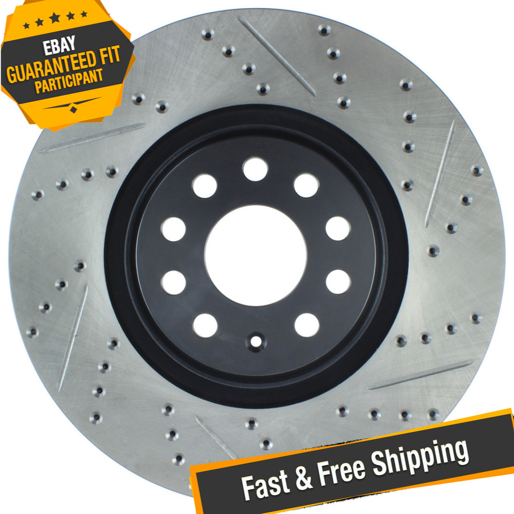 StopTech Sport Drilled & Slotted 1-Piece Front Brake Rotor for 15-18 VW GTI