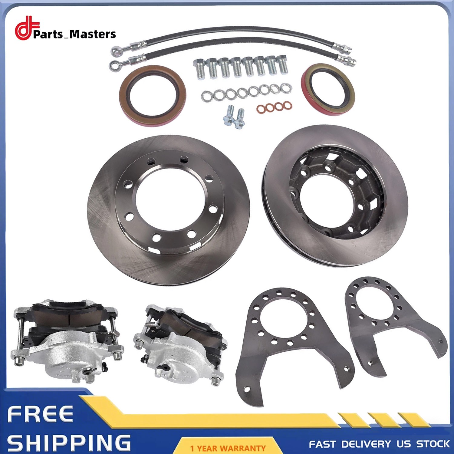 14 Bolt Complete Disc Brake Conversion Kit 10.5 SRW For 1973-1988 GM Disk Brakes