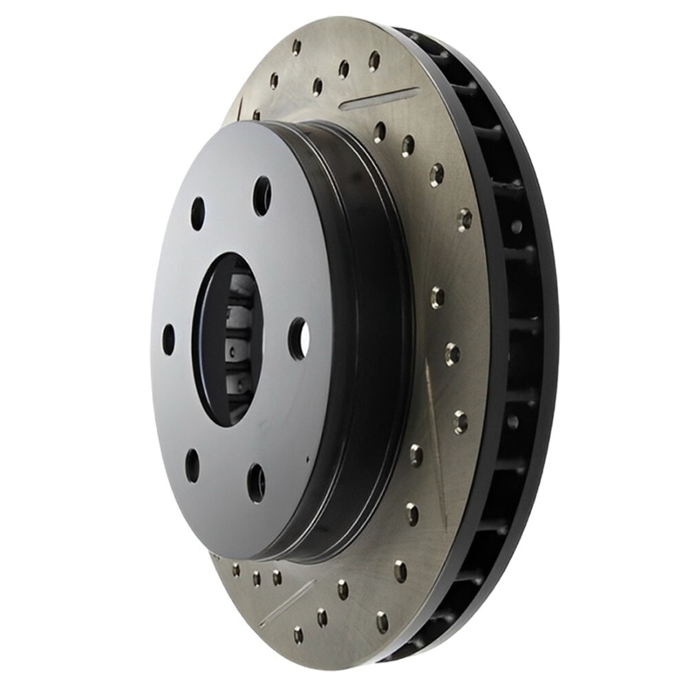 Front Right & Left Drilled-Slotted Disc Brake Rotors For Cadillac Escalade 00-99