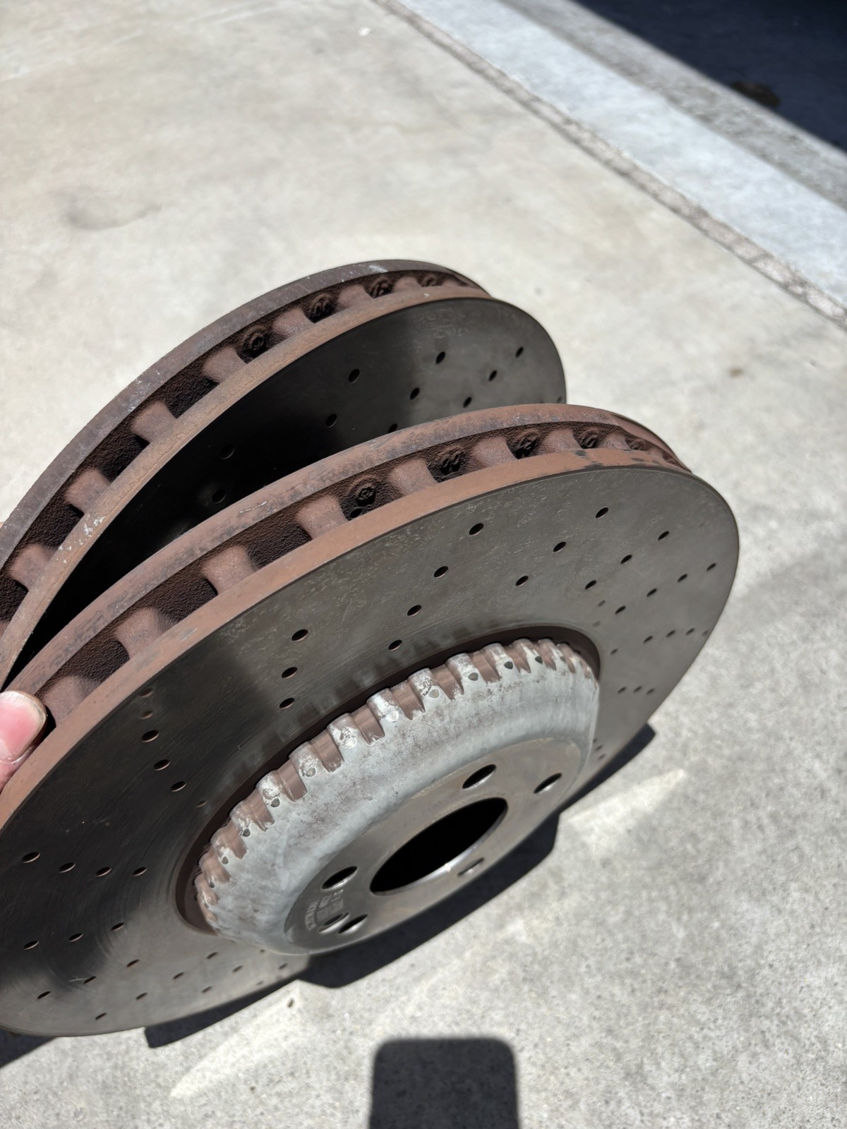 Set Front Left Right Disc Brake Rotor OEM 2224215100 Mercedes S550 W222 2014-20