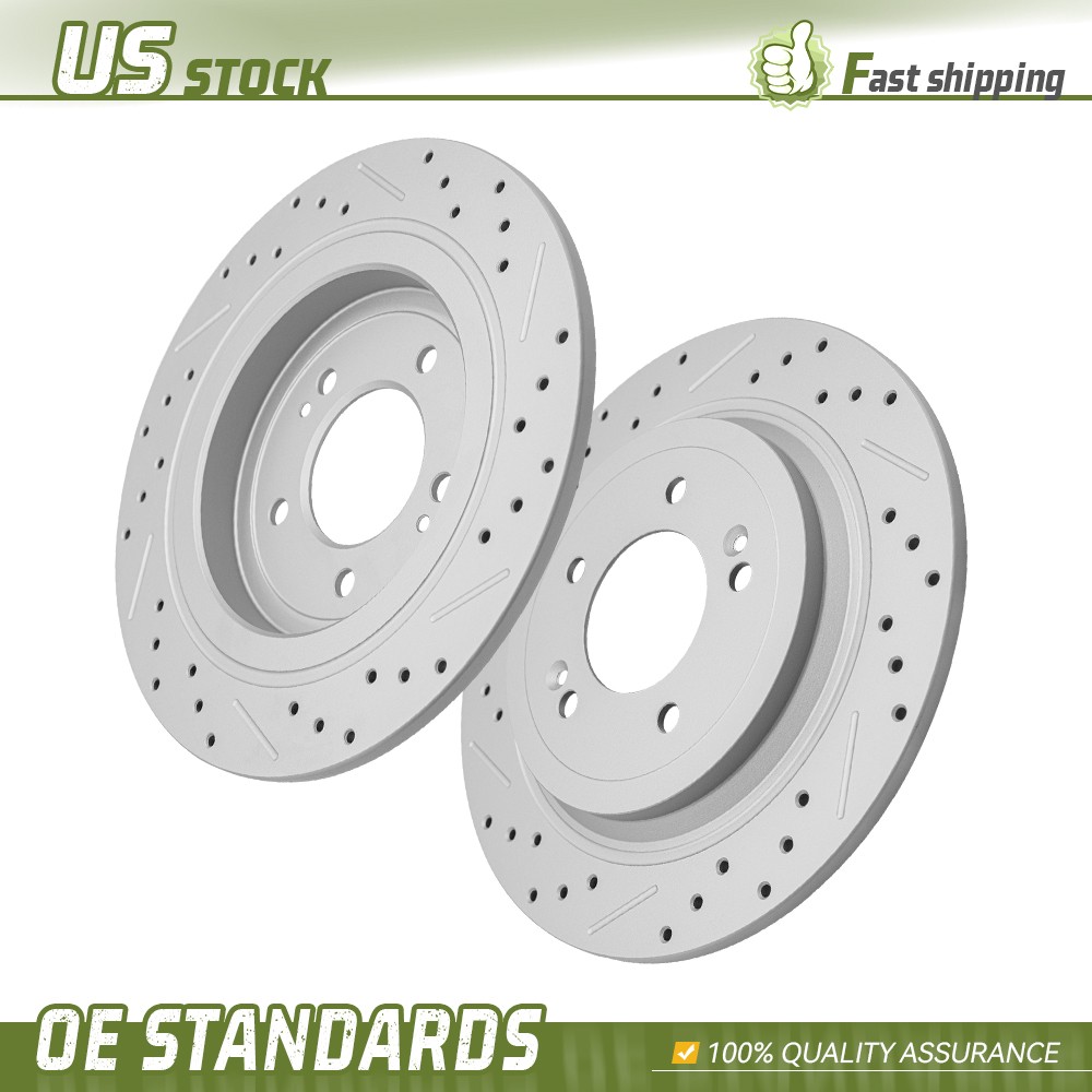 302mm Rear Disc Brake Rotors for 2018-2022 Kia Sportage w/Electric Parking Brake