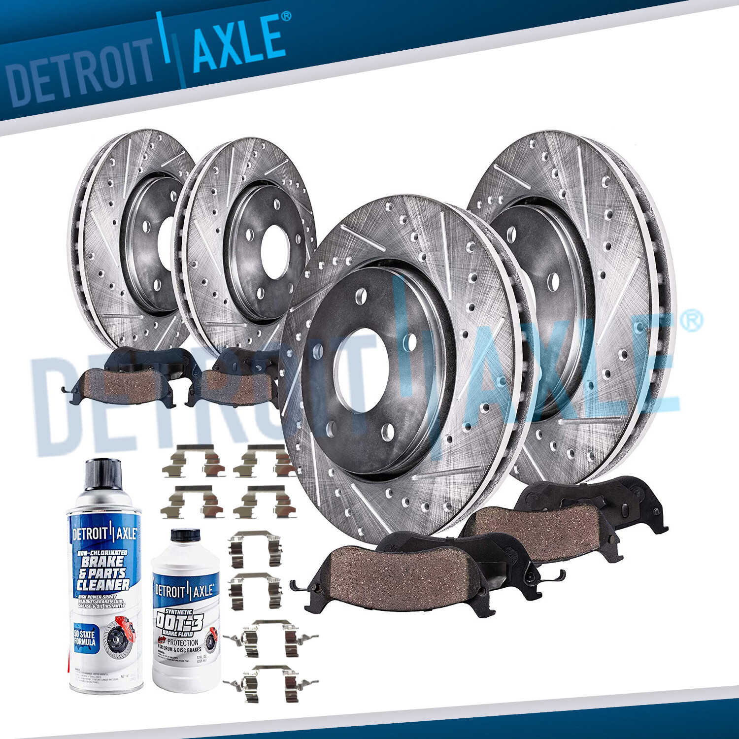 For Nissan 370Z 350Z G35 G37 EX35 M35 QX50 Front Rear Drilled Rotors Brakes Pads