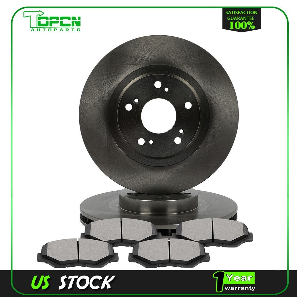 Fits ACURA ILX 2013 2014 2015 2.4L Front Brake Rotors Discs And Ceramic Pads