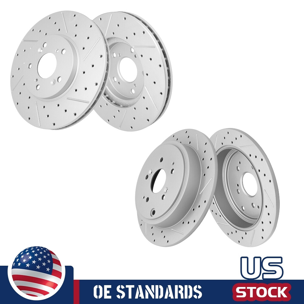 For 2001 – 2006 Acura MDX 2003 – 2008 Honda Pilot Front Rear Disc Brake Rotors
