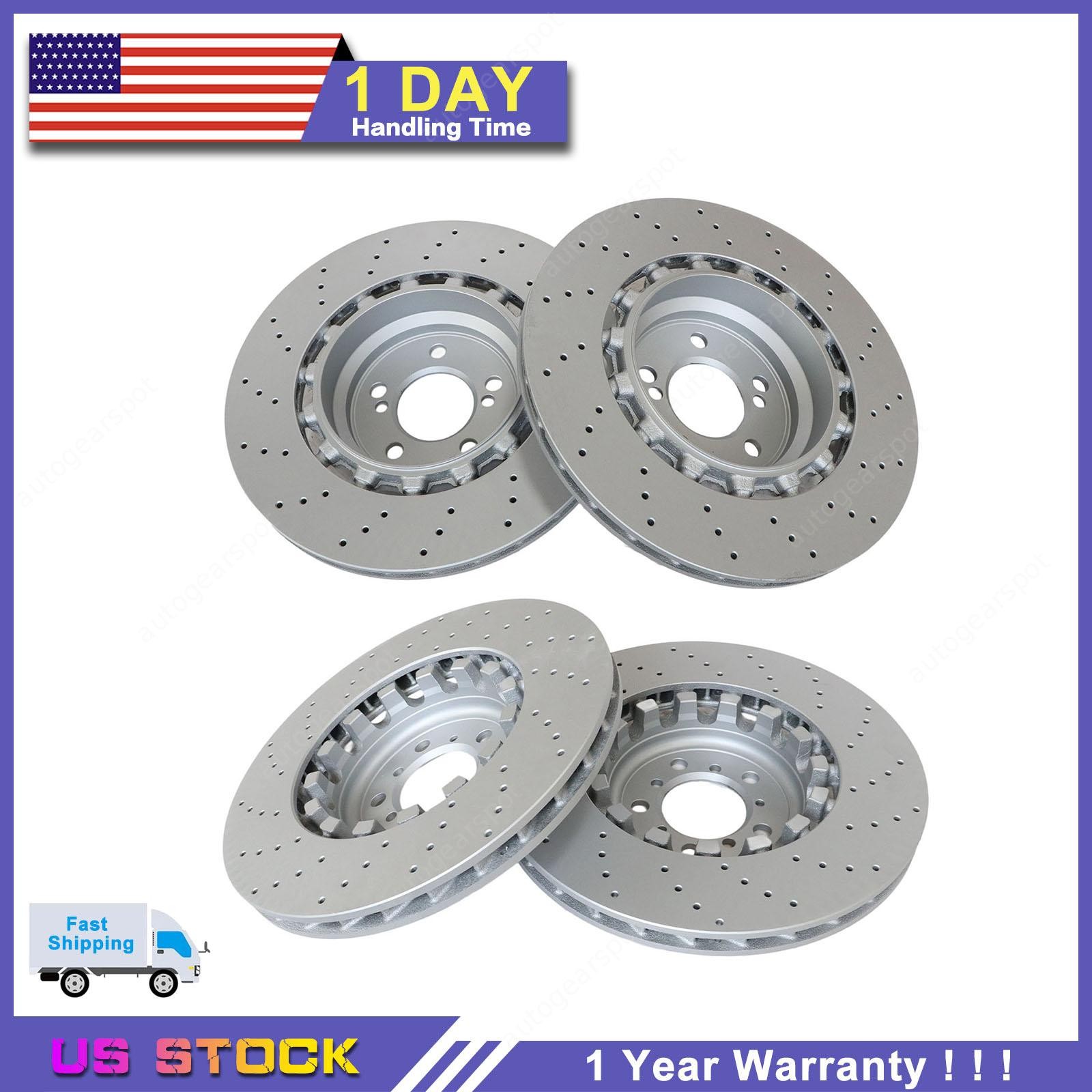 4PCS Brake Disc Rotors Fits For BMW M3 Base Sedan 2015 2016 2017 2018