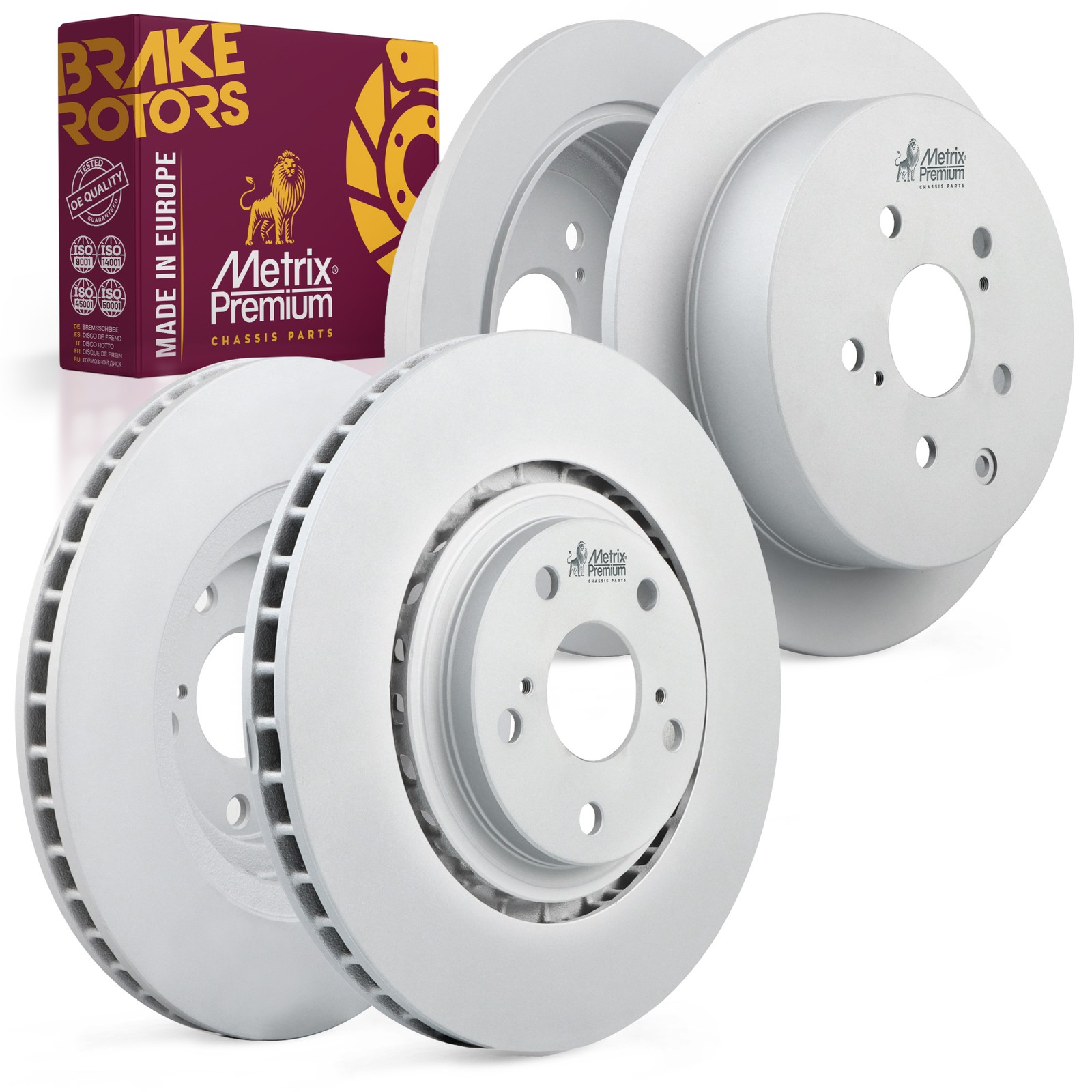 Front & Rear Brake Rotor Kit for Lexus RX350 RX450h Toyota Highlander Sienna 4PC