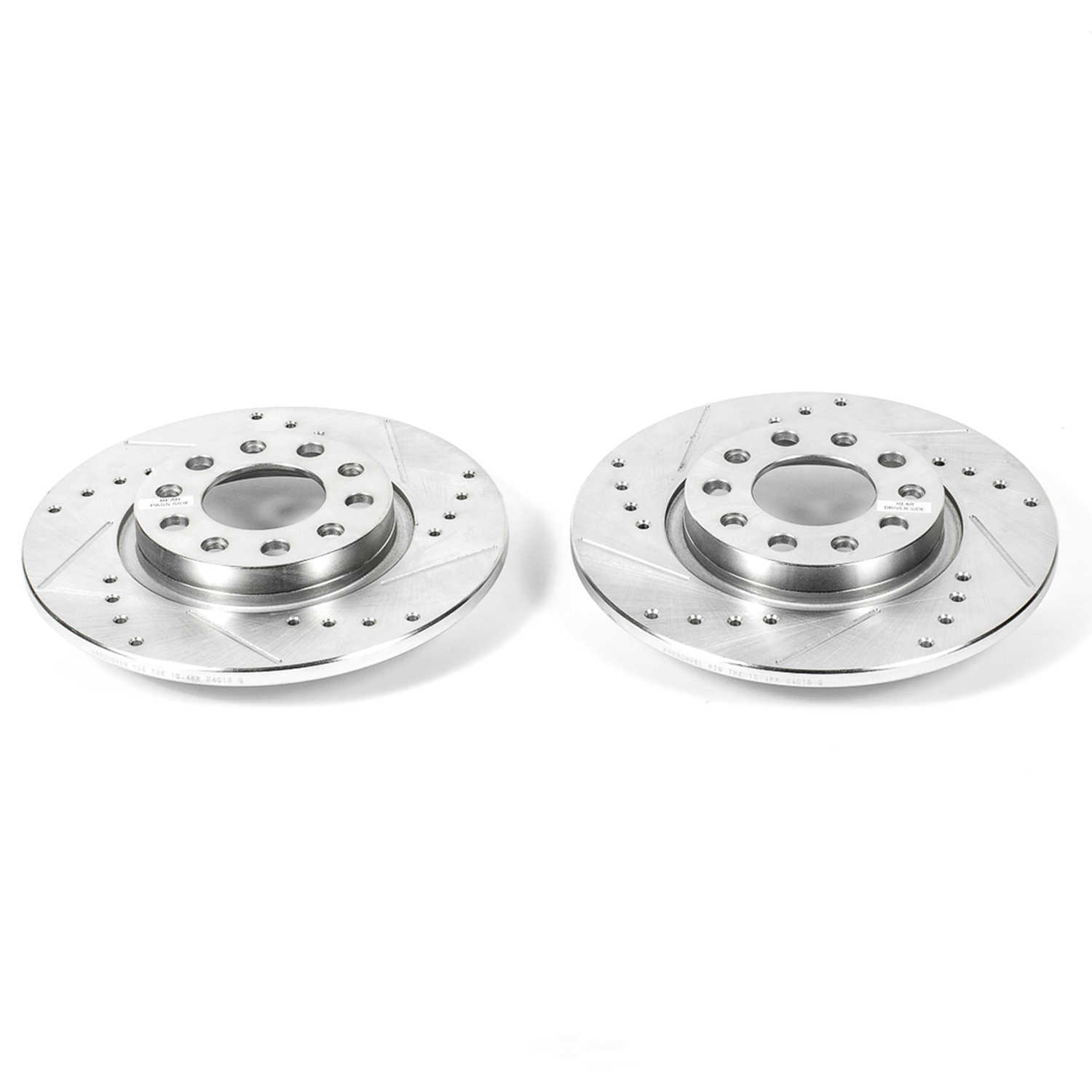 Disc Brake Rotor Set-Rear Drilled, Slotted and Zinc Plated Brake Rotor Pair