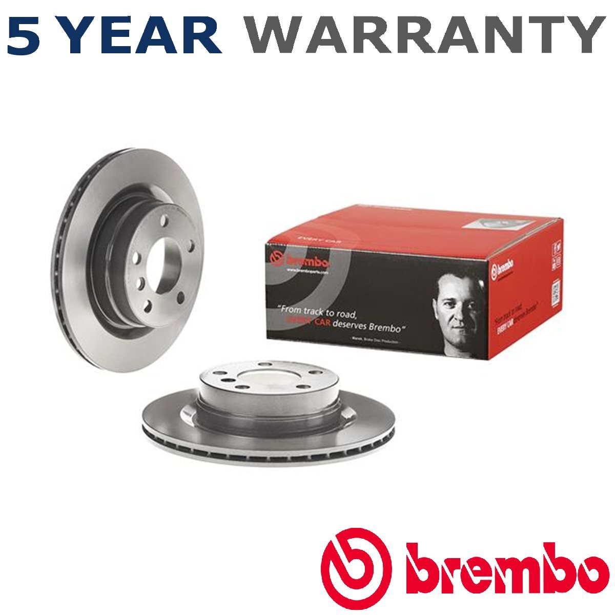 Brembo Rear Brake Discs Fits BMW 3 Series 2 1 4 34216792227