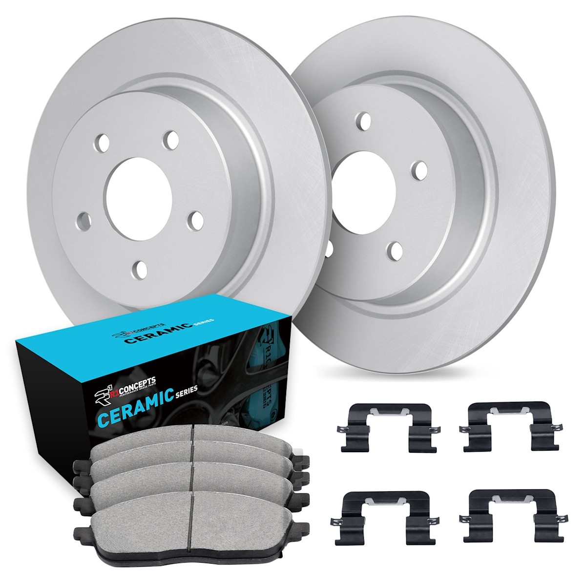 WDWH1-21023 R1 Concepts Brake Disc and Pad Kits 2-Wheel Set Rear for Kia Niro