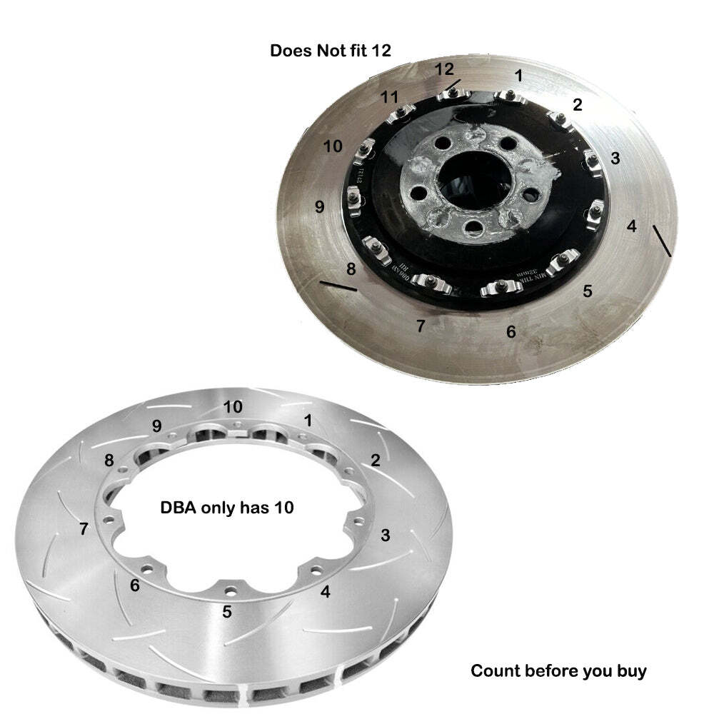DBA 5000 Front Slotted/Drilled Rotor Ring Challenger/Charger SRT8 Hellcat 6 Pist