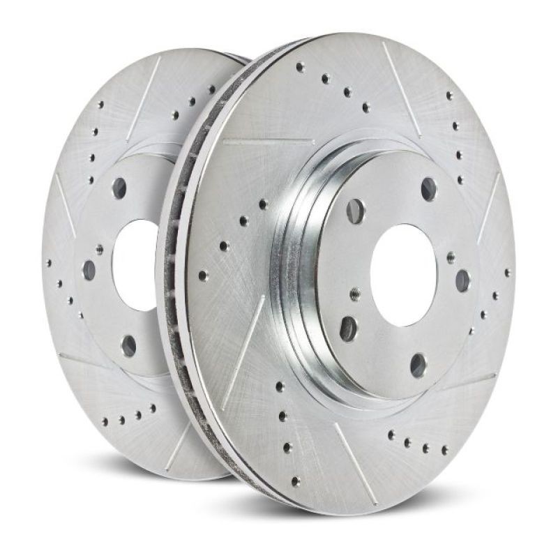 PowerStop Evolution Drilled/Slotted Rotor with Silver Zinc Plating – JBR304XPR