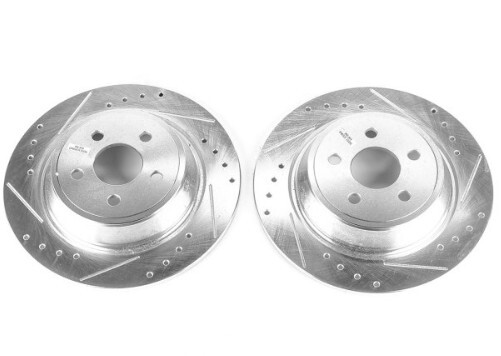 POWER STOP AR85174XPR Disc Brake Rotor Set-Front Drilled and Slotted rotors