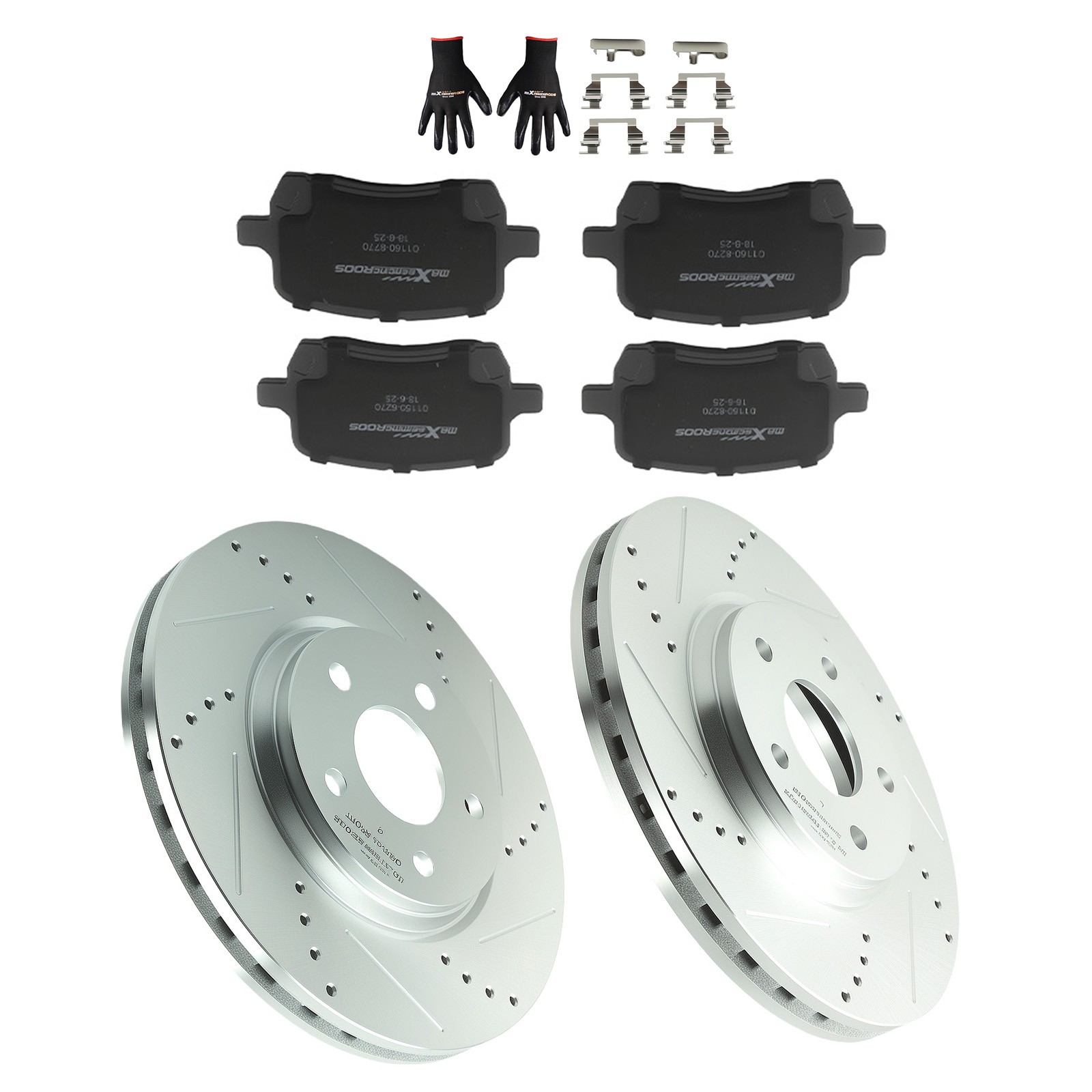 11.65″ Front DrilledBrake Rotors+Pads Set for Pontiac G6 /Chevrolet Malibu