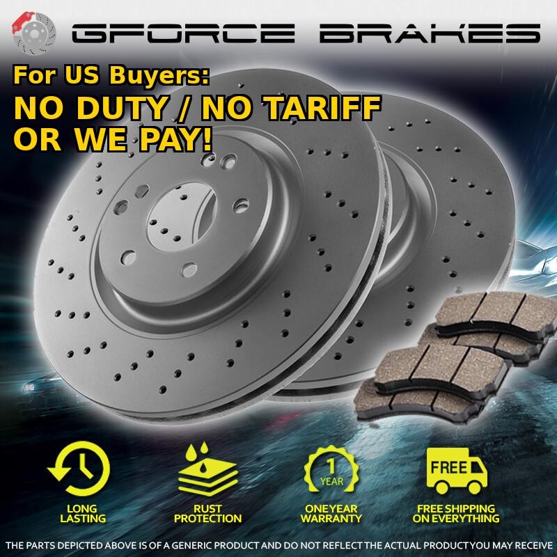 Front Cross Drill Rotors & Ceramic Pads for 2003-2005 Dodge Neon SRT4 rear disc