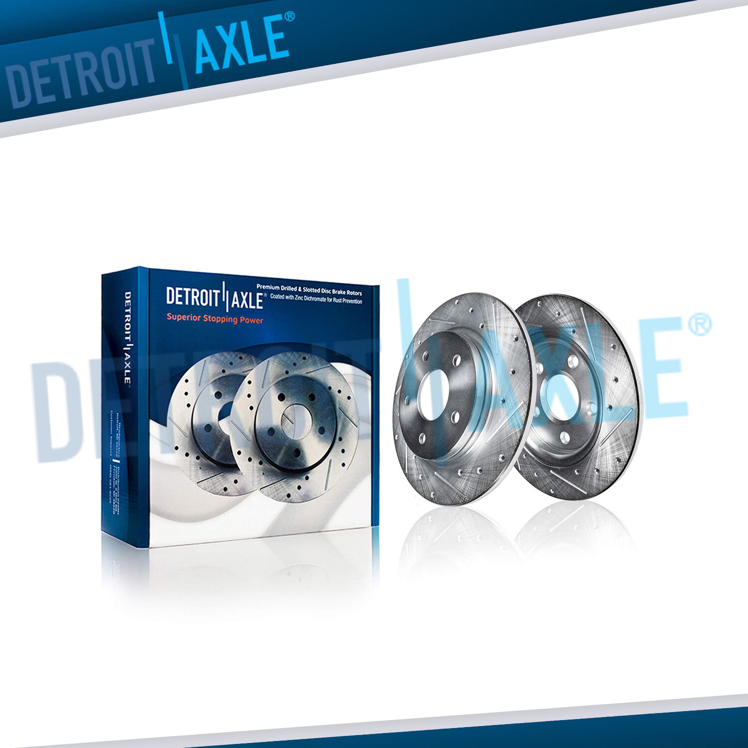 245mm Rear Drilled & Slotted Brake Rotors for Audi A4 Quattro Volkswagen Passat