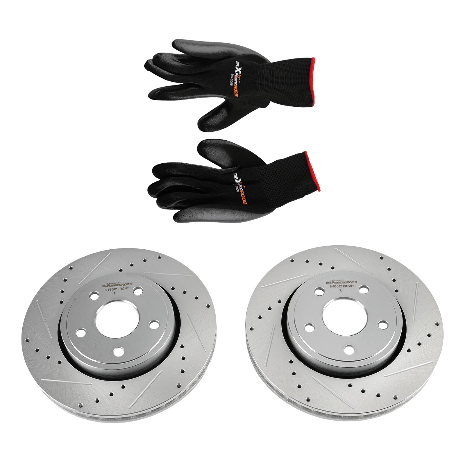 330mm Front Drilled Disc Rotors for 2011-2020 Dodge Durango Jeep Grand Cherokee
