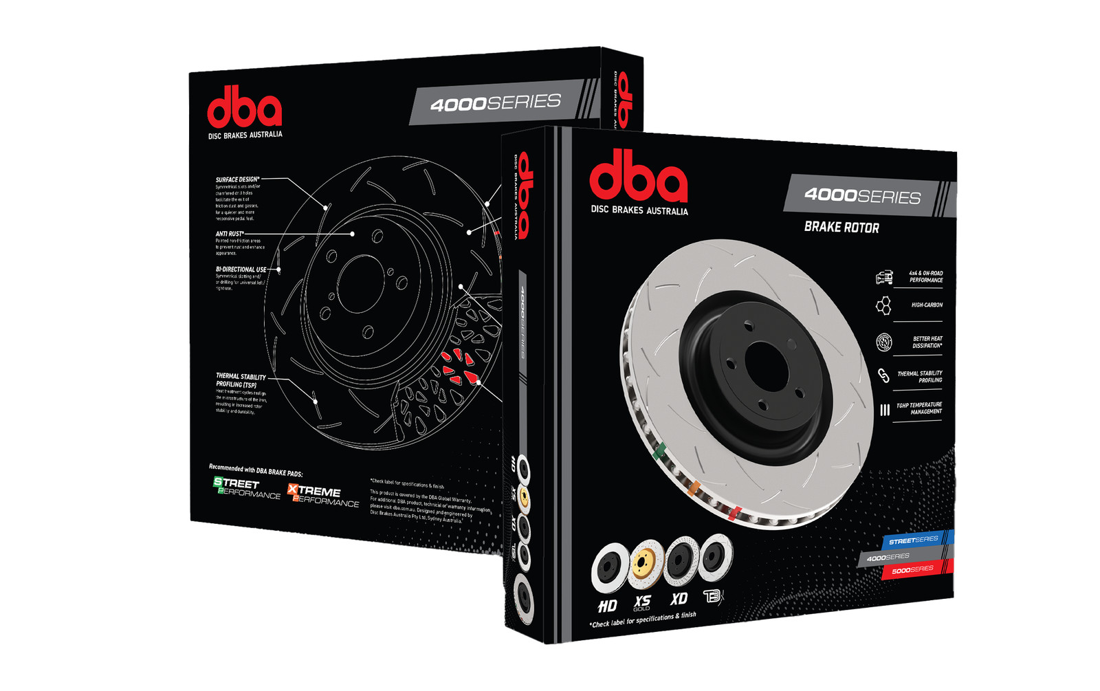 DBA DBA42028BLKXS Cross Drilled/Slotted Uni-Directional Front Disc Rotor NEW